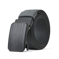 波斯丹顿男女自动扣编织帆布细腰带战术户外裤带学生军训皮带 灰色 120cmB4243461-01