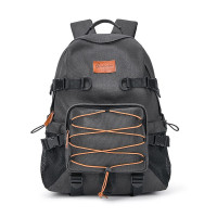 波斯丹顿双肩包男士背包情人节书包旅行出差商务电脑包 灰色BJ6204121-01