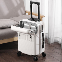 波斯丹顿行李箱男女大容量20英寸登机密码箱 白色 拉链 22英寸2106BY