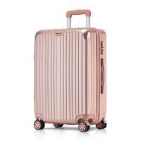 波斯丹顿旅行箱商务行李箱男女拉链款密码箱 玫瑰金 22英寸BJ9204020-92-22