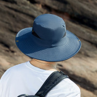 波斯丹顿渔夫帽可收纳折叠盆帽男女薄款速干户外登山遮阳帽子 藏青色