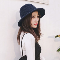 波斯丹顿防晒渔夫帽遮阳帽透气大檐帽子户外登山运动太阳帽潮流凉帽 藏青色