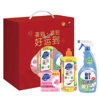 雕牌高定家居清洁礼盒(超能女士内衣专用皂101g*2+超能洗洁精500g*1+公道先生厨房油污净500g*1)