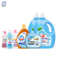 白猫深层去渍洗衣凝珠洗衣液衣物清洁套装9.15kg(洗衣液3kg+除菌液1kg+洁衣漂700g+彩漂700g)