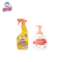 白猫 天然苏打泡沫洗洁精 400g*1瓶+白猫 强效油污净 500g*1瓶