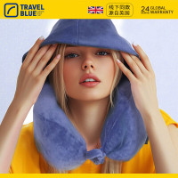 英国蓝旅Travel Blue符合人体工程学连帽颈枕随机颜色