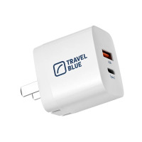英国蓝旅Travel Blue电源适配器Type-C和USB-A双接口随机颜色
