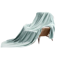 维科家纺素色法兰绒毯(和风绿)150*200cm随机颜色