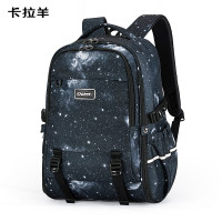 卡拉羊大容量超轻机能双肩包 TX5113黑色星云