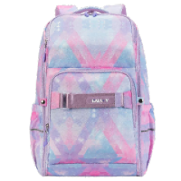 卡拉羊大容量休闲双肩包 CX5448丁香紫天空之城