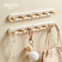 意可可可滑动免钉挂钩(6钩两个装)-木纹E23156随机颜色