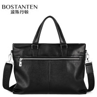 波斯丹顿公文包商务出行手提电脑包可单肩 黑色B1171073