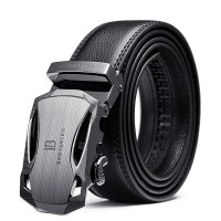 波斯丹顿男士皮带火车头自动扣腰带 黑色荔枝纹B4164021-91