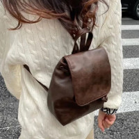 波斯丹顿双肩包女士迷你学院风背包 咖棕色BL6233191-10