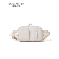 波斯丹顿腰包多隔层单肩包骑行背包 米白B5242091-04