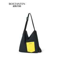 波斯丹顿两用双肩包休闲单肩包女撞色 黑色B6244931-00