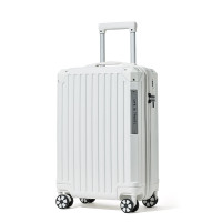 波斯丹顿行李箱外置杯架拉链箱旅行箱 白色20寸B9252078-03-20