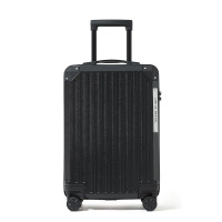 波斯丹顿行李箱外置杯架拉链箱旅行箱 黑色24寸B9252078-00-24