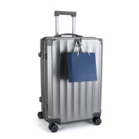 波斯丹顿旅行箱行李箱拉链前置挂扣箱子拉杆箱 灰色20寸B9252077-01-20