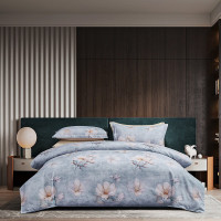 梦洁家纺 臻享超柔磨毛四件套:云梦花间 1010189120 200×230cm