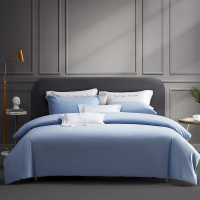 梦洁家纺 60S长绒棉贡缎抗菌素色四件套:图兰朵 1010189115 被套:200×230cm