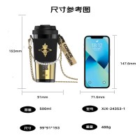 希乐&星际熊轻瓷咖啡杯 XJX-24353-1随机颜色 500ml