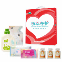 植护 清洁日化套装 ZH4500N07(洗衣液袋装300g+抑菌皂80g+湿巾80抽+儿童洗衣液1kg)