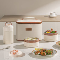 火象 帕米尔保温饭盒四件套 餐具套装 白色 HXB-YZ005