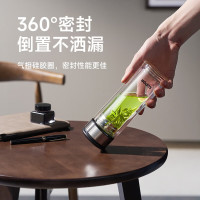 苏泊尔-KCG40BR10双层耐热玻璃提环杯400ML.行砚黑