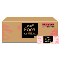 洁柔 牌纸面巾(锦绘芳华软抽)80抽4层(20包装)BR252-20A