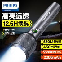 飞利浦超小型手电筒强亮长待机家用户外宿营变焦远射便携式应急灯SFL2242