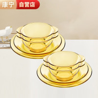 康宁餐具套装 百丽碗碟耐热玻璃套装8件组 8-OV-A/BF