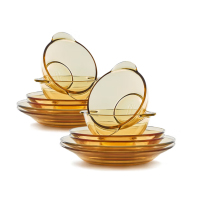 康宁餐具耐热玻璃碗碟套装12件组OV12/CN