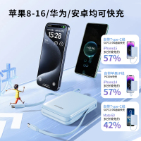 飞利浦[国标3C认证可上飞机]充电宝自带双线20000毫安大容量22.5W快充移动电源适用华为苹果DLP2226随机颜色