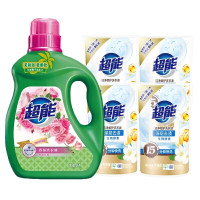 超能香氛洗衣液2kg+超能洁净柔护洗衣液4袋 500g