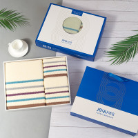 洁玉\/素色礼盒系列(GJ) 毛巾 素色三套装礼盒颜色随机TG-1331C