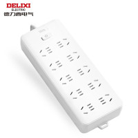 德力西电气J-L系列防过载保护排插十位五孔 1.8米 CD98J-LK10X/F 1.8