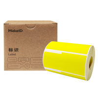 Makeid Q-38FYL-500 线缆标签 50mm*40mm+40mm 1 卷 黄色