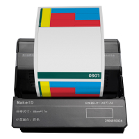 Makeid ECE88-91(427)/H 88mm*17m 标签机色带 适用于GTP71系列标签机 (盒)彩底黑字