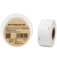 Makeid ZLM-TCMQS-02F-200 打印标签纸 25*38+40mm 200片/卷 1 卷 白
