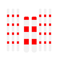 Makeid TG-02 电力拉线管警示胶带 50mm*2m 1 条 红白