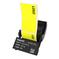 Makeid ACM50-90YL 一体式平面标签 50*90mm 86片/盒 1 盒 黄色