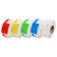 Makeid TCMQS-02F(彩色) 线缆标签 25mm*38mm+40mm 200片/卷 1 卷 彩色