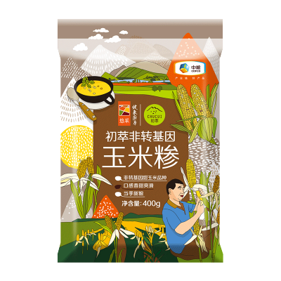 初萃 非转基因玉米糁400g