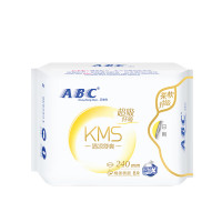 ABC KMS纤薄棉柔日夜组合卫生巾套装10包70片(日用48片+夜用22片)裸感防漏透气姨妈巾套装