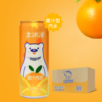 北冰洋 橙汁汽水330ml*24罐 果汁碳酸饮料整箱