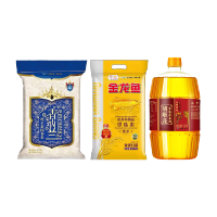 金龙鱼粮油组合套装A1 金龙鱼珍珠米2.5kg+泰国香米2.5kg+胡姬花古法花生油1.8L
