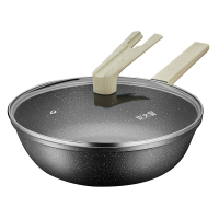 炊大皇(COOKER KING) 麦饭石不粘炒锅 32cm 煎炒炖汤家用平底炒锅无油烟电磁炉通用