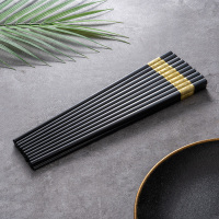 国风如意合金筷10双 合金筷子家用高档精品防霉耐高温防烫易清洗筷子组合