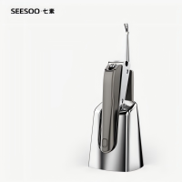 七素(SEESOO)臻享·2件套Q1A377307 磁力底座指甲刀套装 指甲钳+耳勺 枪黑
